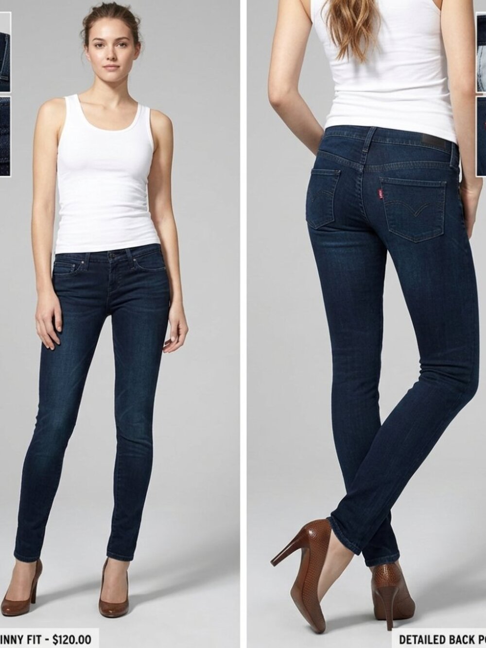 Levi's Slight Curve Modern Rise Skinny Jeans Dark Wash Women's Size 25 - Picture 1 of 9